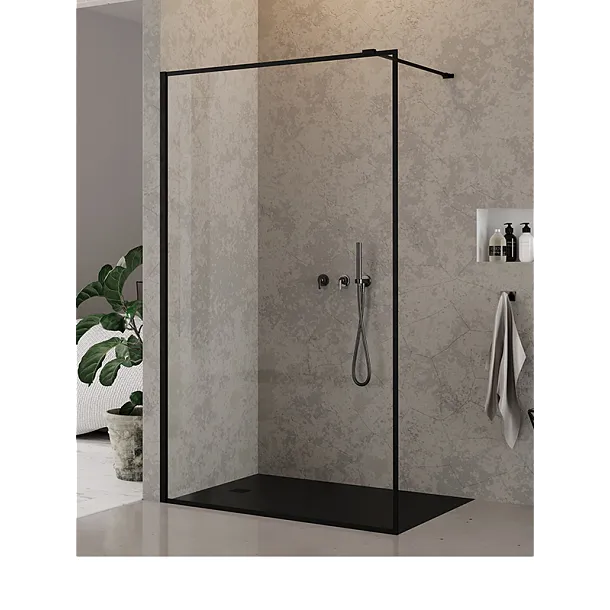 KABINA NEW MODUS BLACK "RAMKA" WALK-IN 100X200 EXK-0107 NEW TRENDY