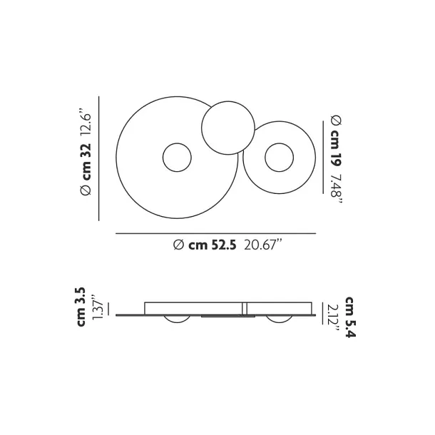 LODES  16132 4030 PLAFON BUGIA DOUBLE CHROM