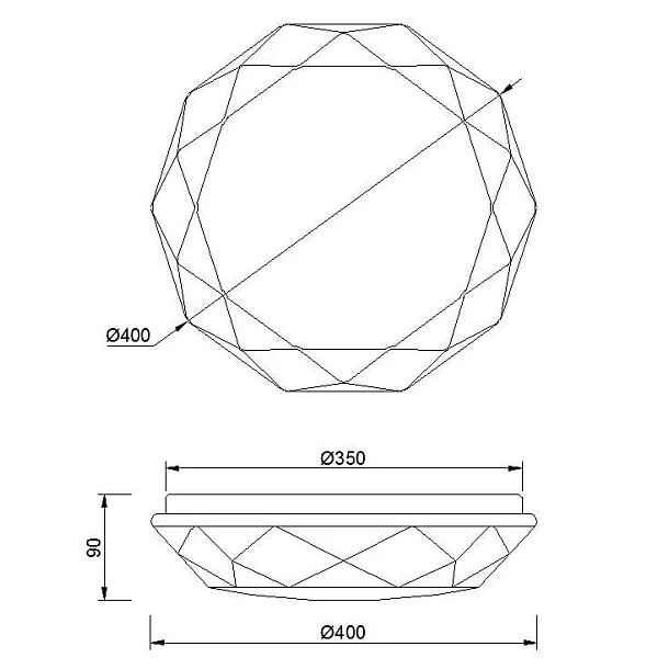 MANTRA 5971 LAMPA SUFITOWA DIAMANTE