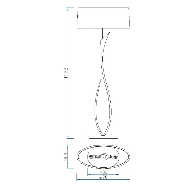 Mantra Lua ASH Grey lampa podłogowa 3689