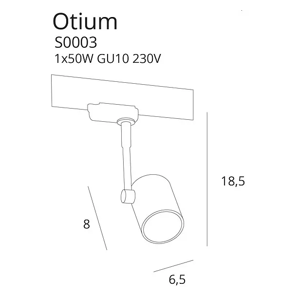 MAXLIGHT Otium max lampa czarna do szynoprzewodu S0003