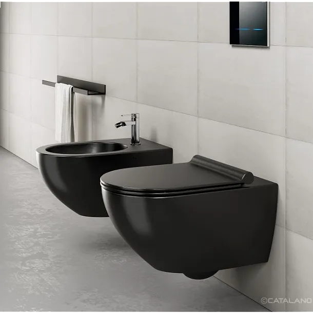 Catalano Sfera Nero Satinato miska wc podwieszana 54x35cm Newflush 1VSF54RNS