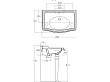 Simas Arcade umywalka podwieszana 90x56 AR864