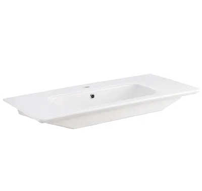 Umywalka ceramiczna nablatowa LINEA 90 biała od Mobi