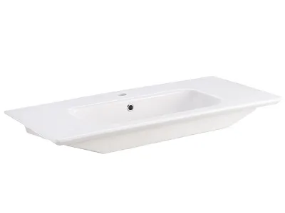 Umywalka ceramiczna nablatowa LINEA 90 biała od Mobi