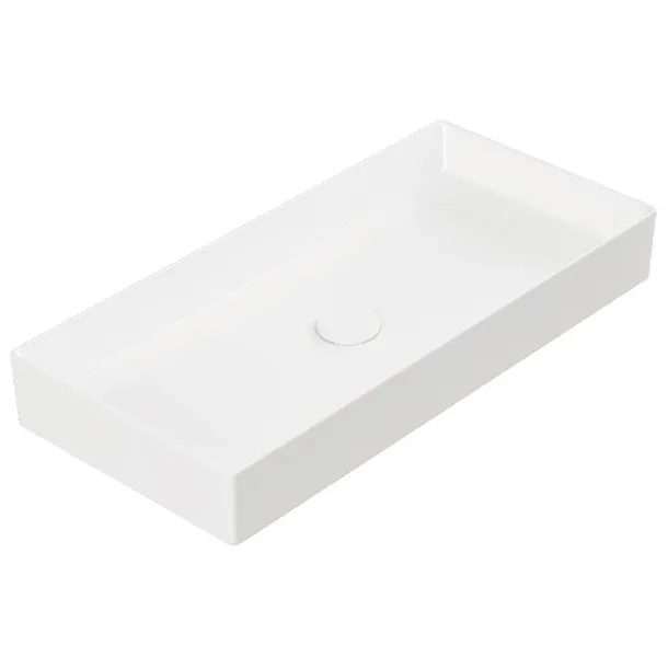 Umywalka ceramiczna nablatowa Mobi Monza 75, Biała