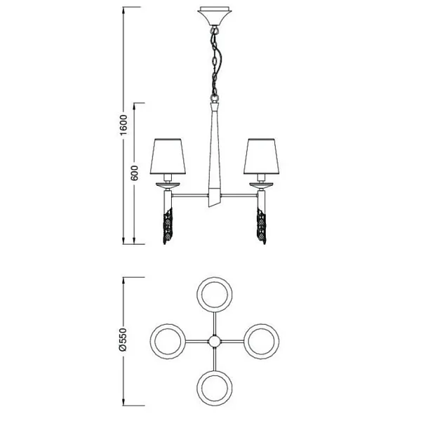 Mantra Tiffany lampa wisząca 3852