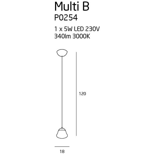 MAXLIGHT Multi B lampa wisząca P0254