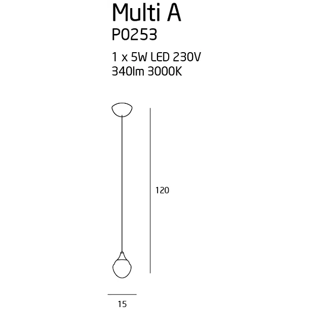 MAXLIGHT Multi A lampa wisząca P0253