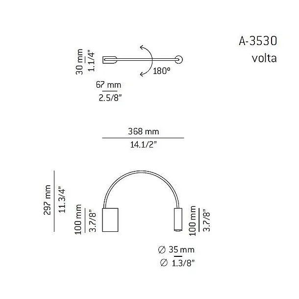 ESTILUZ KINKIET VOLTA A-3530