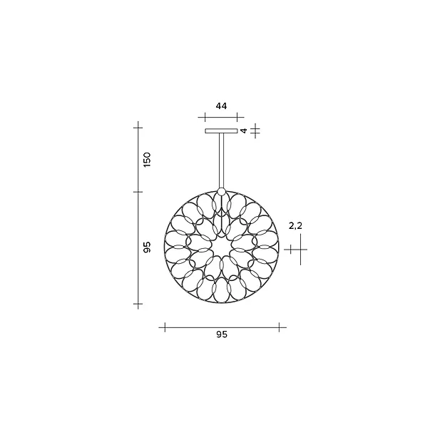 URBAN 1735.33.2700 LAFRA CZARNA 95 CM 2700K