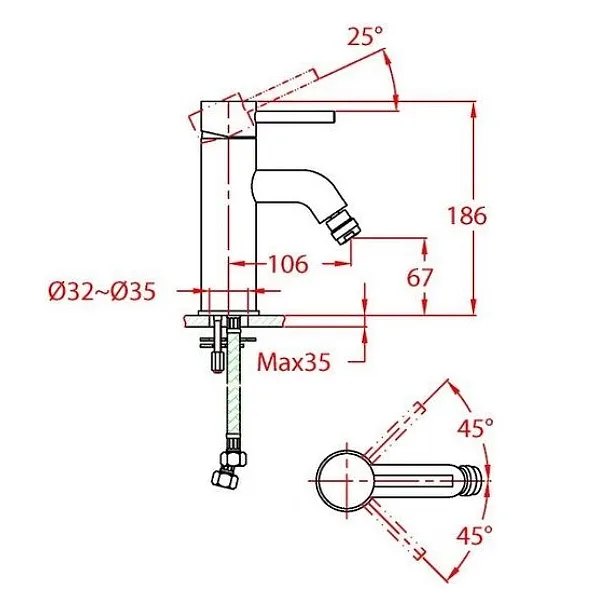 MOBI Liva bateria bidetowa chrom 374433CA