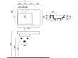 Catalano New Zero 75 umywalka podwieszana z półką po prawej stronie 75x50cm 175SZEUP00