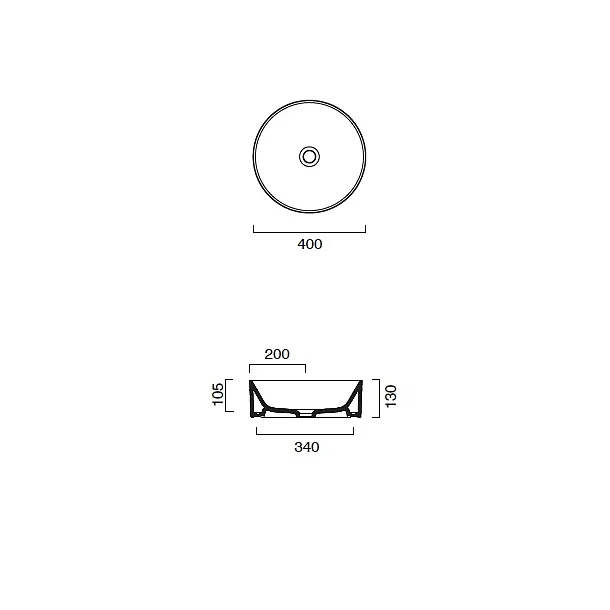 Catalano New Zero 40 umywalka nablatowa 40x40cm 140TZE00