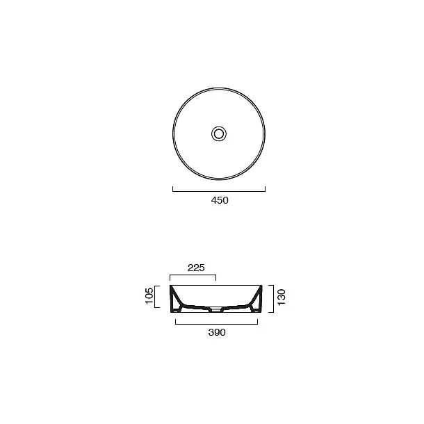 Catalano New Zero 45 umywalka nablatowa 45x45cm 145TZE00