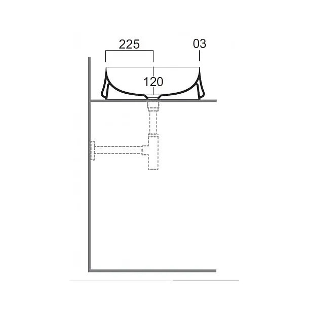 Simas Sharp umywalka nablatowa 50x50cm SH01 Prugna Mat