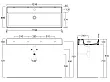 Simas Agile umywalka podwieszana 121x46cm AG121