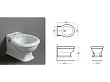 Simas Lante bidet podwieszany 53x38cm LA19