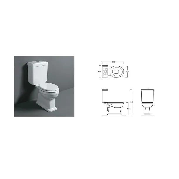 Simas Londra miska wc stojąca 67,5x39,5cm LO931