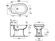 Simas Lante bidet stojący 58x38,5cm LA04