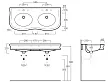 Simas Lante umywalka podwieszana podwójna 120x54cm LA12