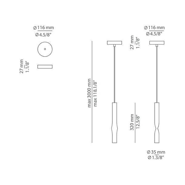 ESTILUZ FLOW T-3734 S LAMPA WISZĄCA