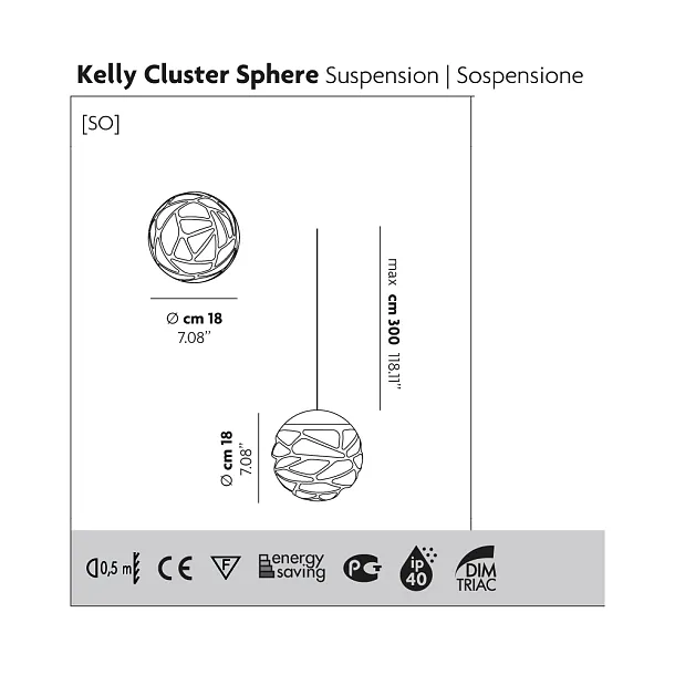 LODES  KELLY CLUSTER SPHERE 14710 1027
