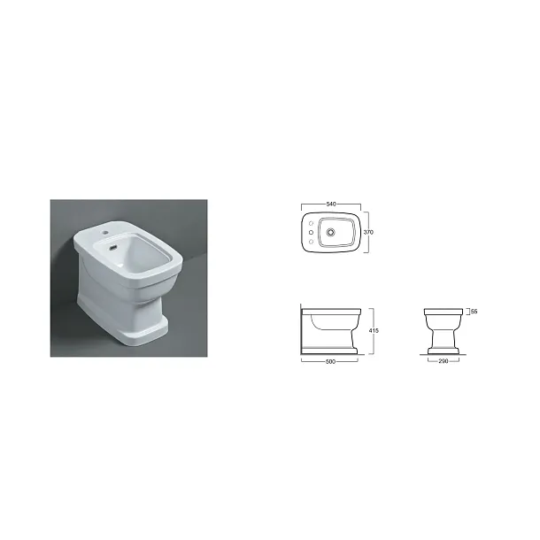 Simas Evolution bidet stojący 54x37cm EVO04