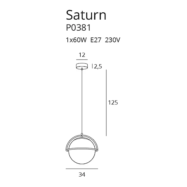 MAXLIGHT SATURN P0381 LAMPA WISZĄCA