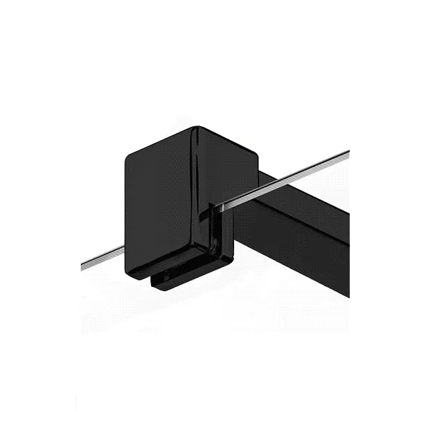 Mobi Walk-In Black Kabina Prysznicowa, Czarny 100x200 cm