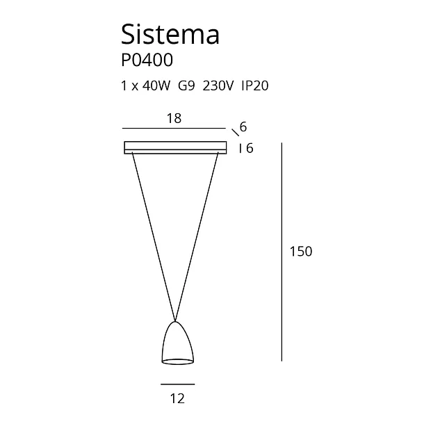 MAXLIGHT P0400 LAMPA WISZĄCA SISTEMA I