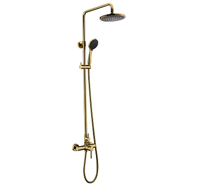 Zestaw natryskowy Liva Gold natynkowy złoty od Mobi