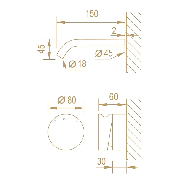 Seria 800 Bateria umywalkowa podtynkowa BLACK MAT ORODESIGN