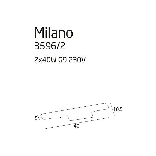 MAX-LIGHT Milano Kinkiet 2 3596/2