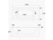 Mobi Borneo slim wanna akrylowa prostokątna z nogami 170x70cm MF533WL