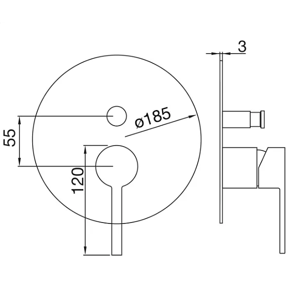 Steinberg 260 bateria wannowo-prysznicowa podtynkowa czarna 2602103S