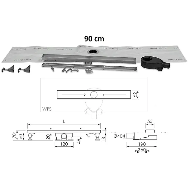 Easy Drain Project odpływ liniowy 90cm