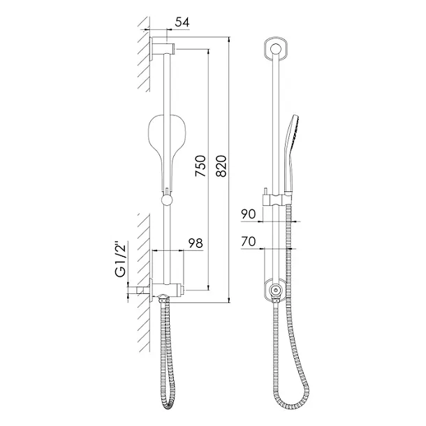 Steinberg 390 zestaw natryskowy z systemem pushtronic chrom 3901603