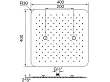 Steinberg 390 deszczownica sufitowa kwadratowa 40x40cm stal szlachetna polerowana 3904402