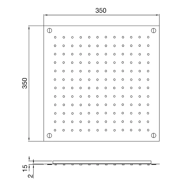 Steinberg 390 deszczownica sufitowa kwadratowa 35x35cm stal nierdzewna polerowana 3906312