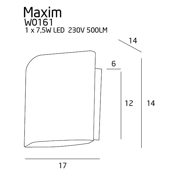 MAXLIGHT W0161 KINKIET MAXIM