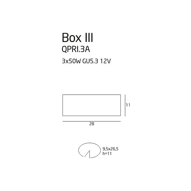 MAXLIGHT BOX III OPRAWA HALOGENOWA CHROM H0014