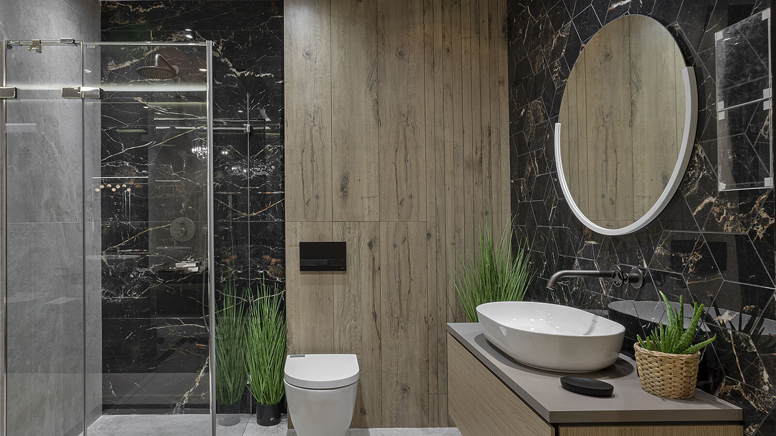 drewno-i-kamien-naturalny-maxfliz (8).jpg Drewno i czarny kamień naturalny - eleganckie połączenie, które sprawdzi się w każdym domu | Wyposażenie wnętrz MAXFLIZ