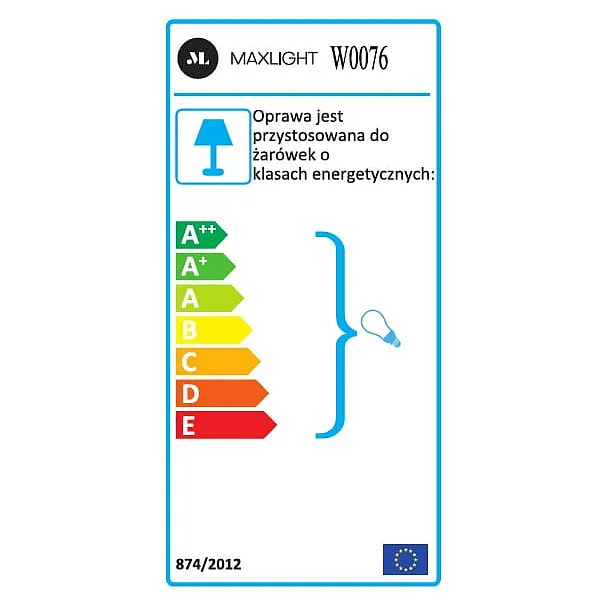 MAXLIGHT W0076 KINKIET PARETE ŻÓŁTY