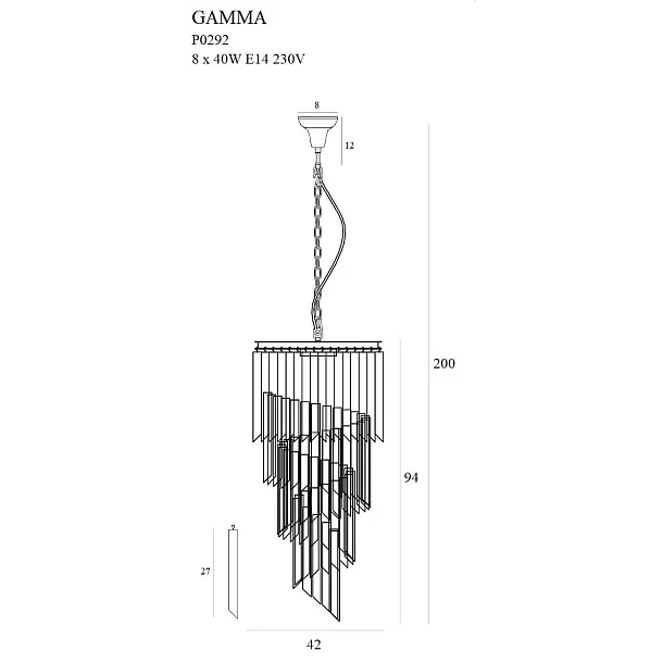 MAXLIGHT GAMMA lampa wisząca P0292