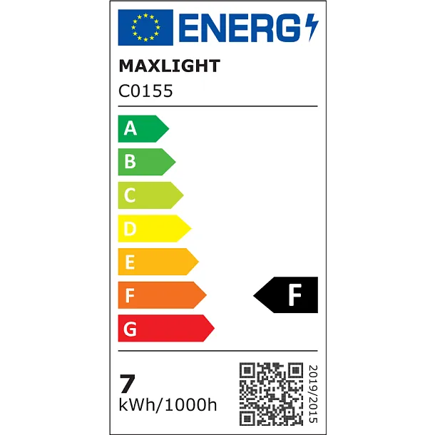 MAXLIGHT Tub plafon okrągły biały C0155