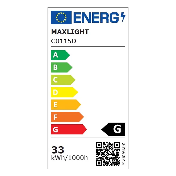 Plafon Organic Chrom 33x1 Ściemnialny od Maxlight