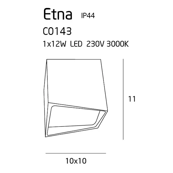 MAXLIGHT Etna lampa sufitowa/plafon biały IP44 C0143