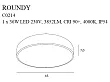 Plafon Roundy Czarny IP54 od Maxlight