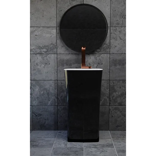 Vayer Volans umywalka wolnostojąca 45x33x85cm czarno-biała 045.033.085.3-4.0.3.0.0